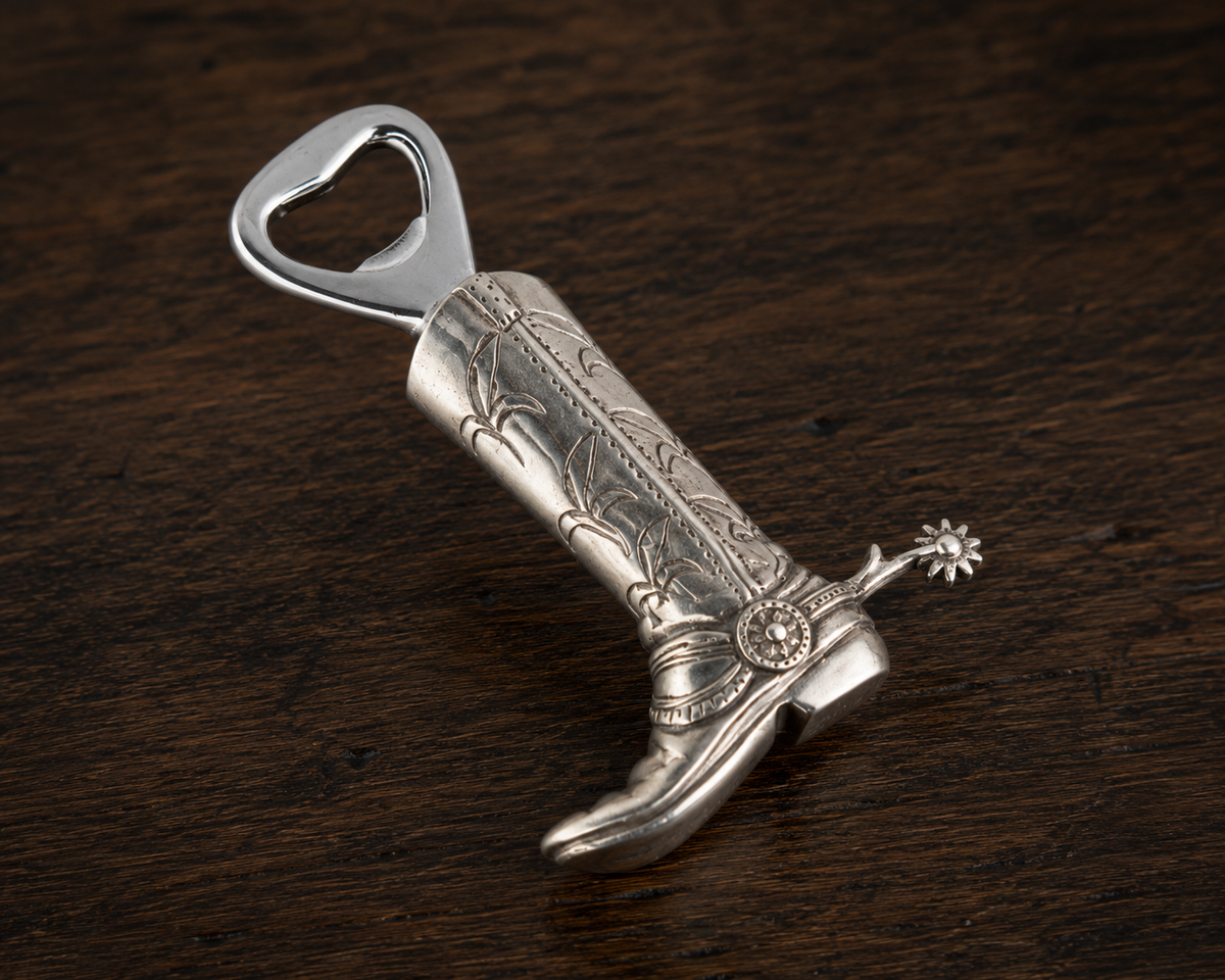 Cowboy Boot Bottle Opener, side view