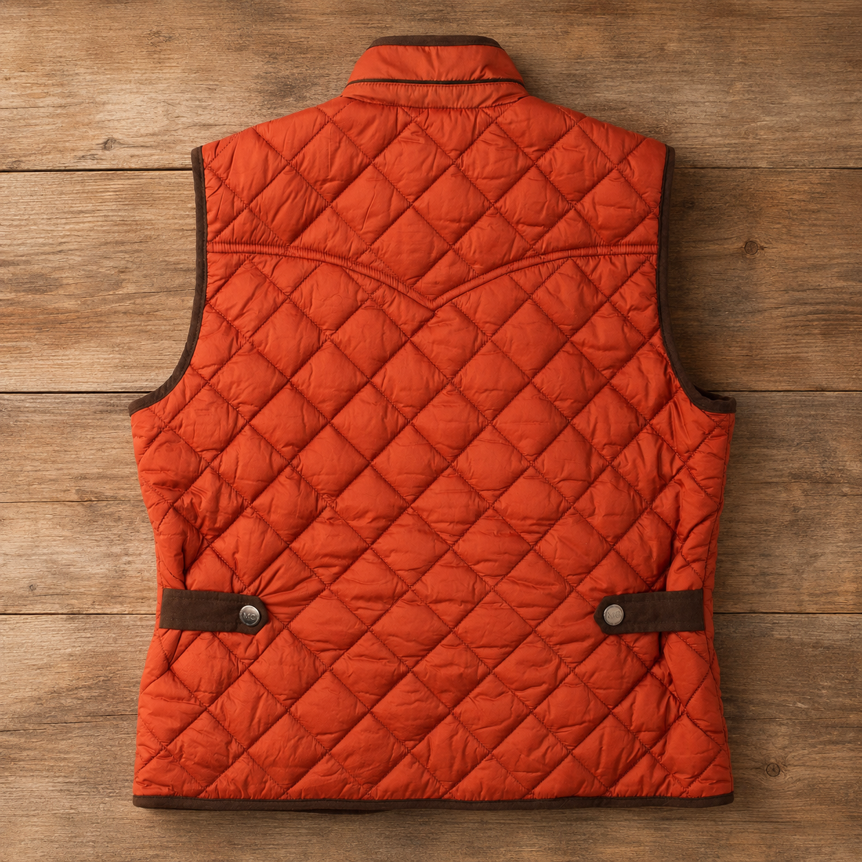 Ennis Quilted Nylon Vest with Microsuede Trim, lifestyle view