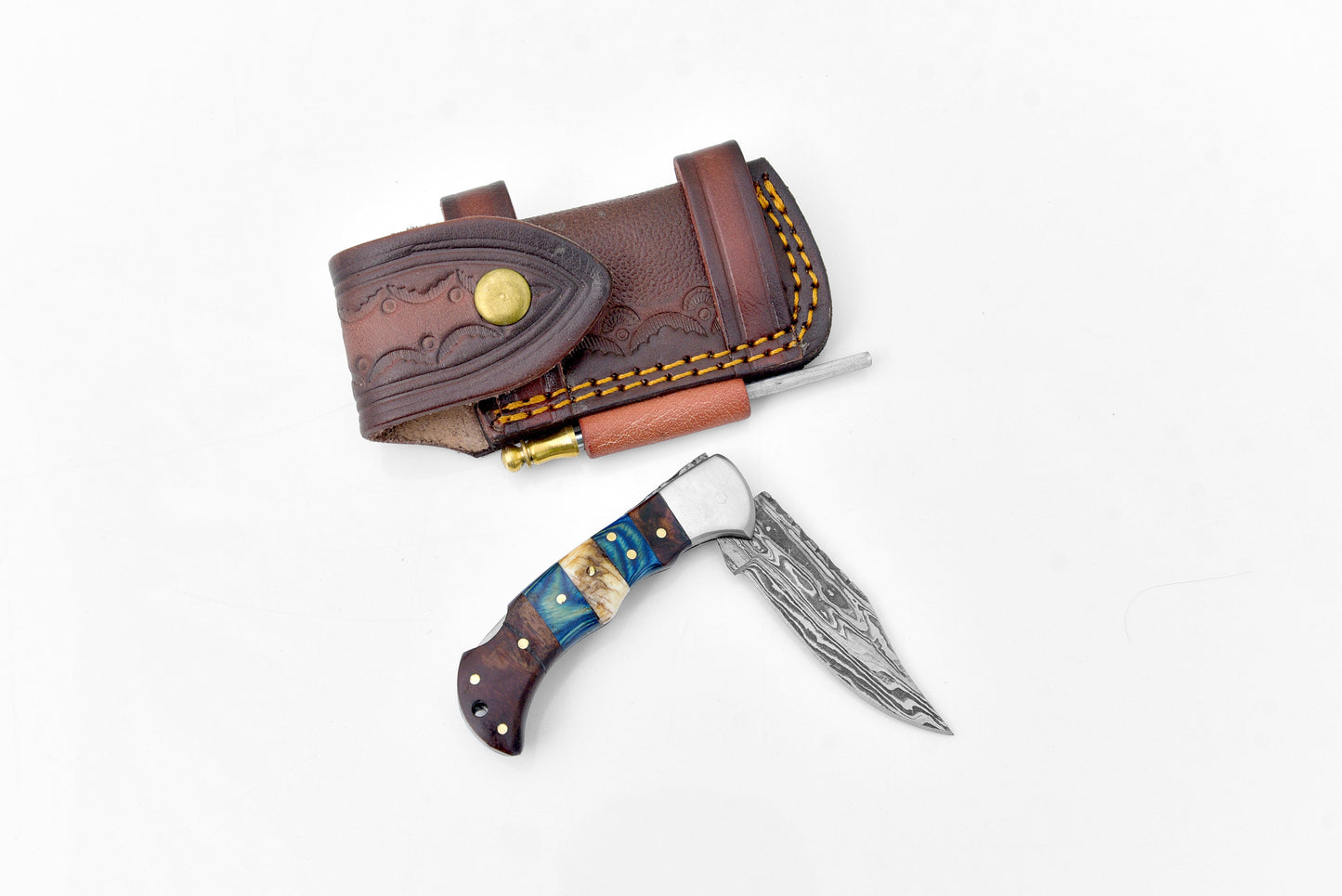 Damascus Steel Heritage Pocket Knife