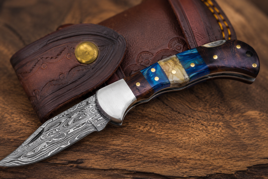 Damascus Steel Heritage Pocket Knife