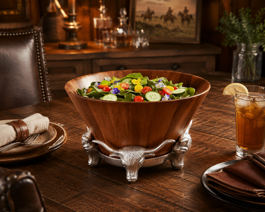 Longhorn Salad Bowl, detail view