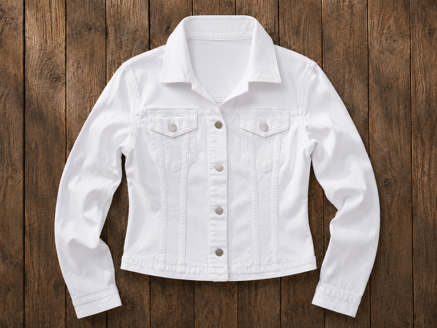 The White Denim Jacket / Western Paisley Red