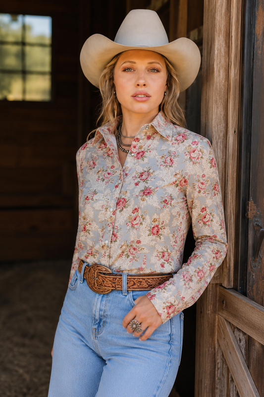 Top - Cheyenne Western Shirt, detail view