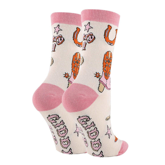 WOMENS Giddy Up Socks, detail view