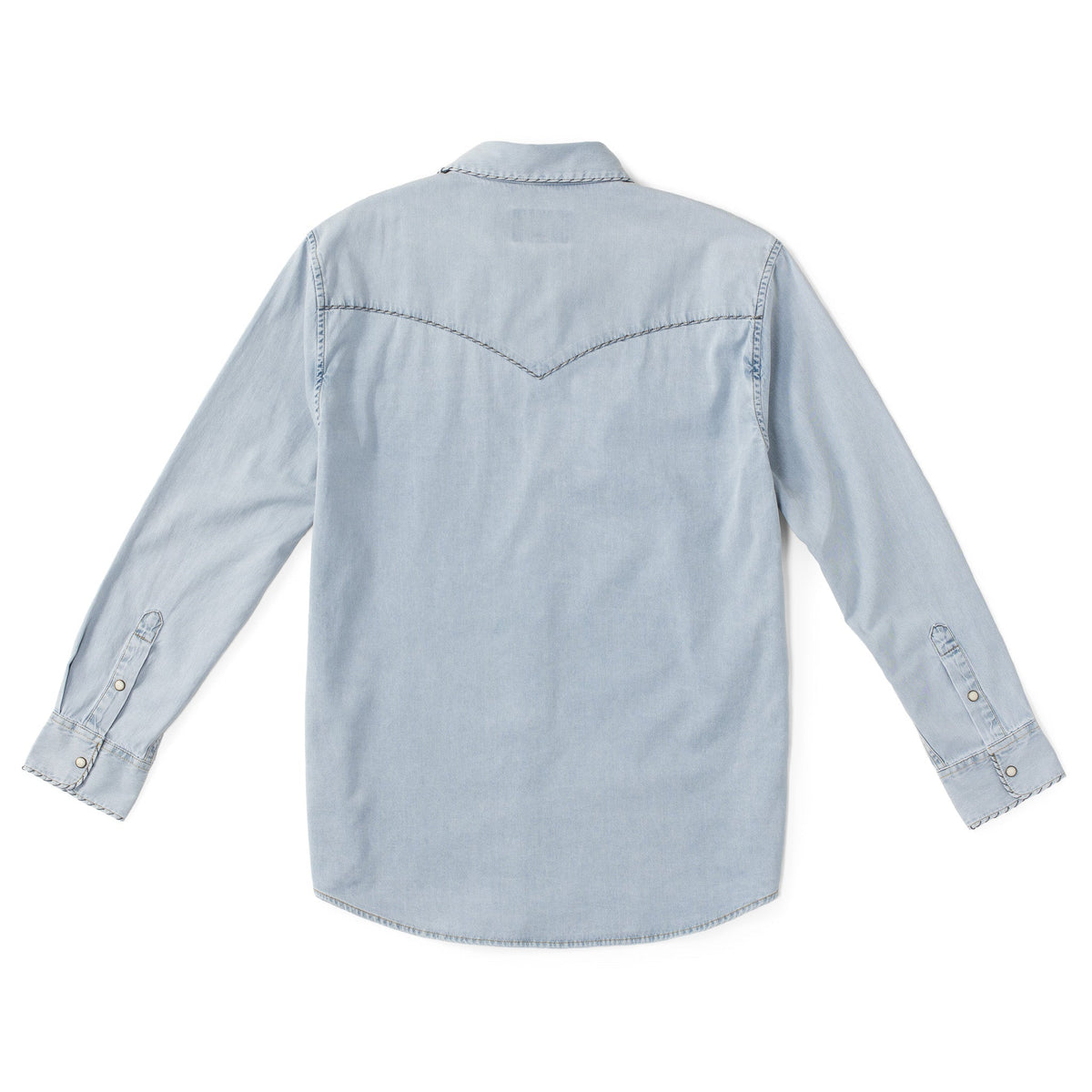 Branson Whipstitch Denim Shirt - Chambray Denim