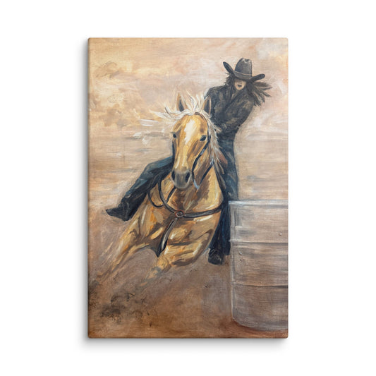 Canvas: Barrel Racer, detail view