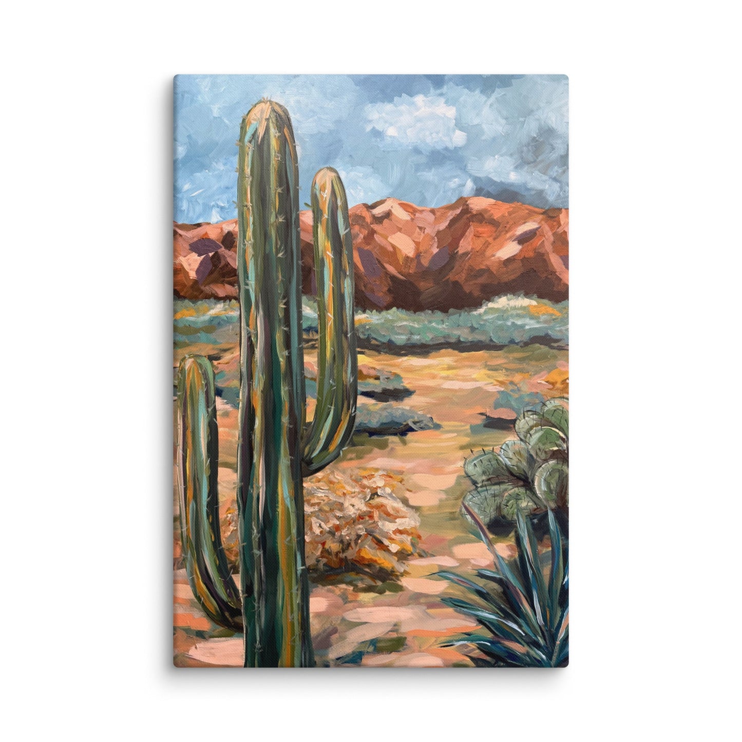 Canvas: Emerald Desert, front view