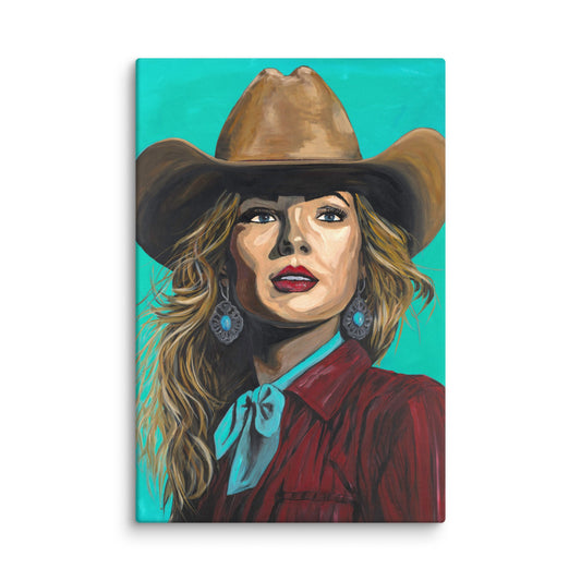 Canvas: Rodeo Queen, detail view