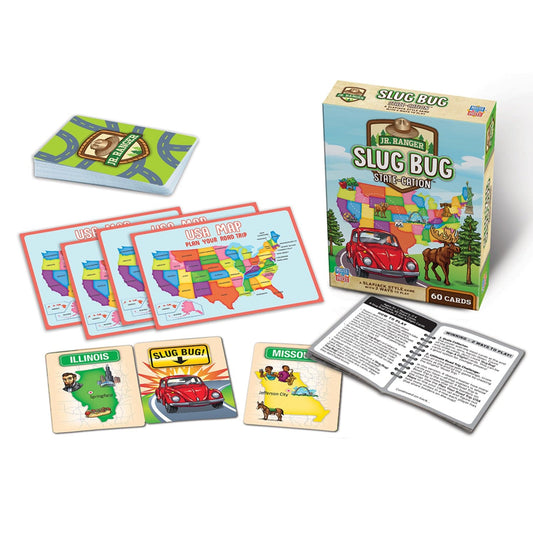 Jr. Ranger Slug Bug State-cation Card Game, detail view
