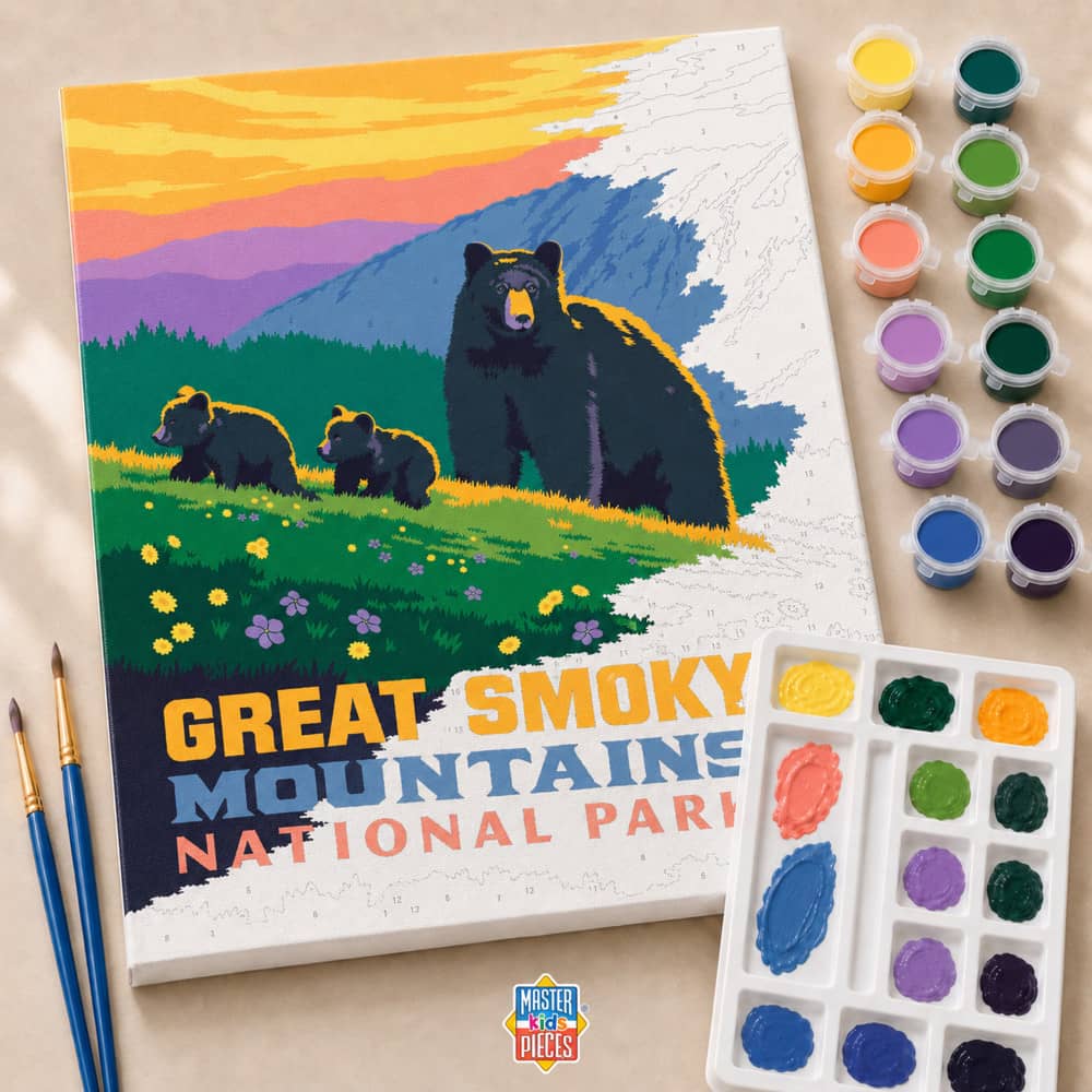 National Parks - Great Smoky Mountains Paint by Number, alternate view