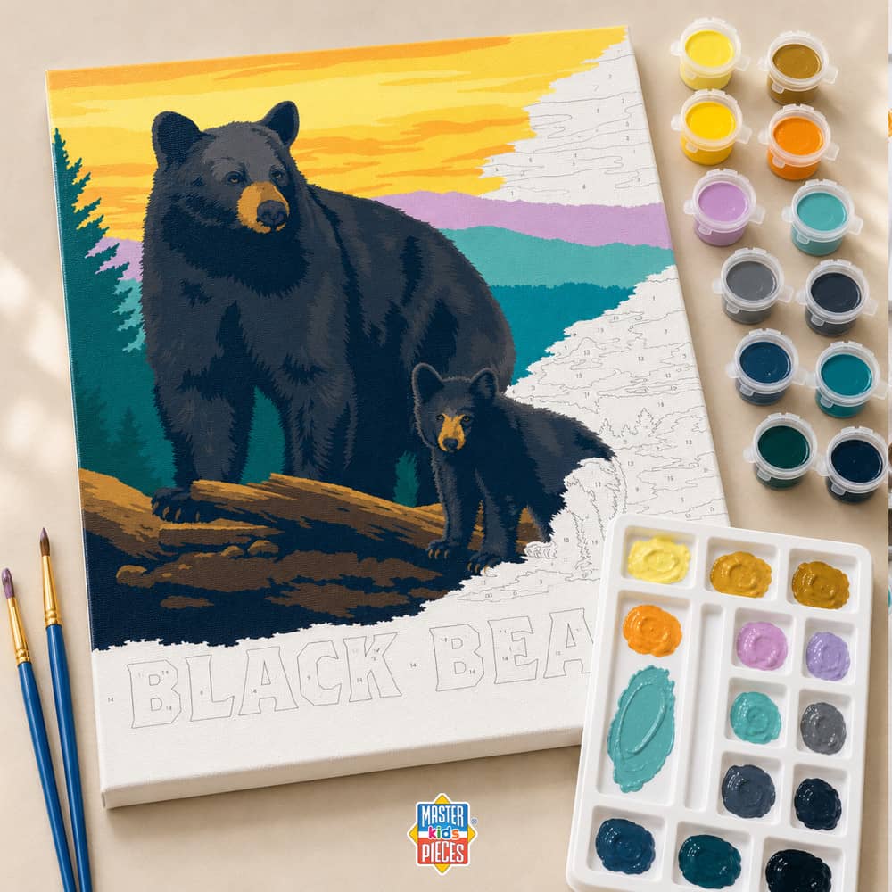 Black Bear - Paint by Number, alternate view