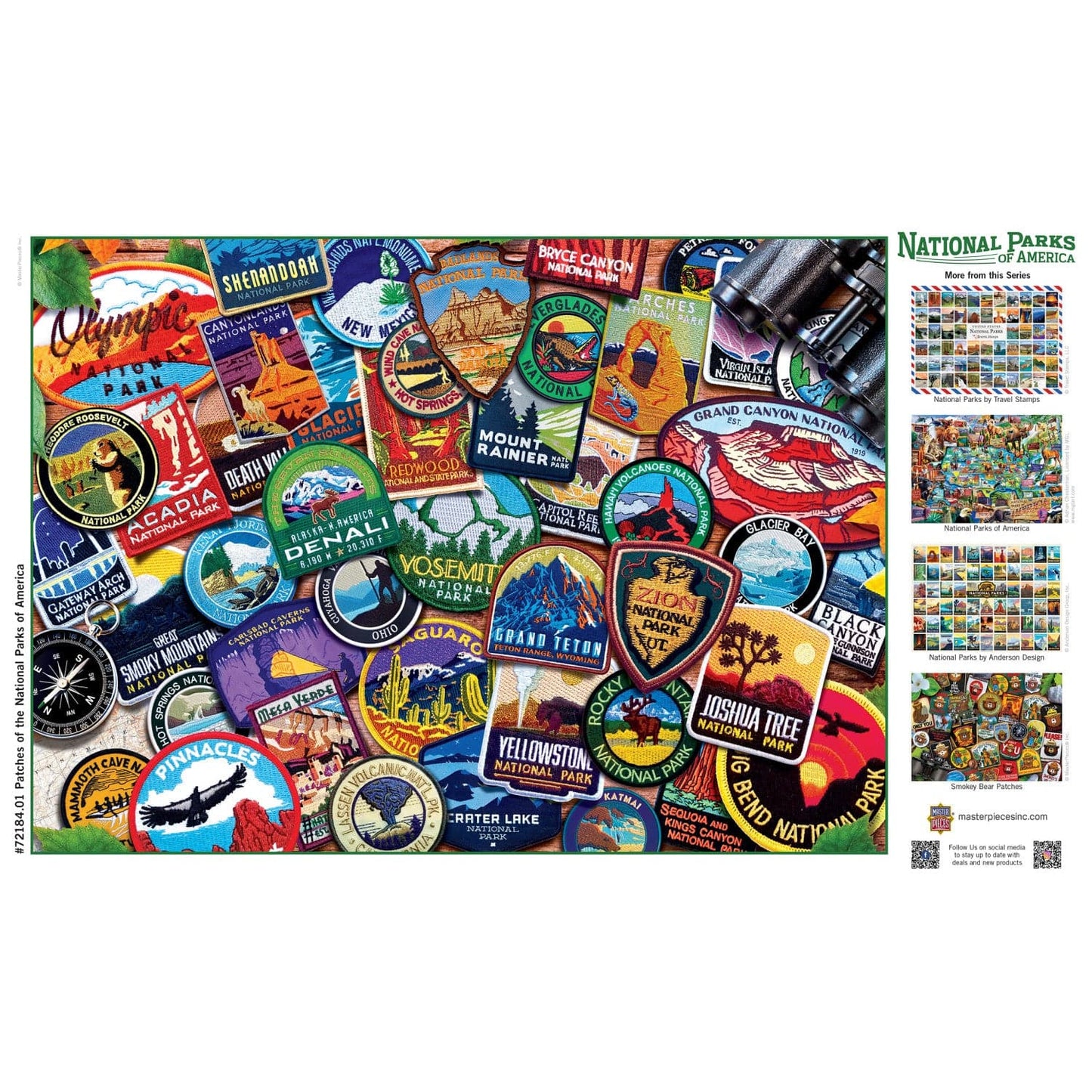 Patches of the National Parks 1000 Piece Jigsaw Puzzle, alternate view