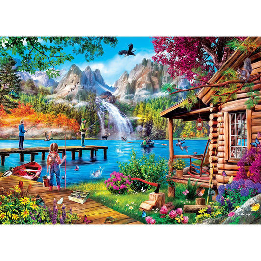 Time Away - Fishing with Pappy 1000 Piece Jigsaw Puzzle, detail view