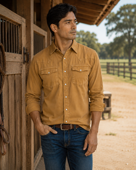 Bisley Signature Blend Western Shirt - Buckskin