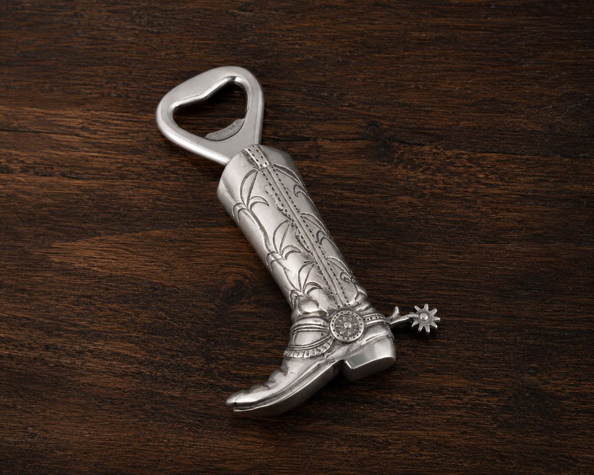 Cowboy Boot Bottle Opener, detail view