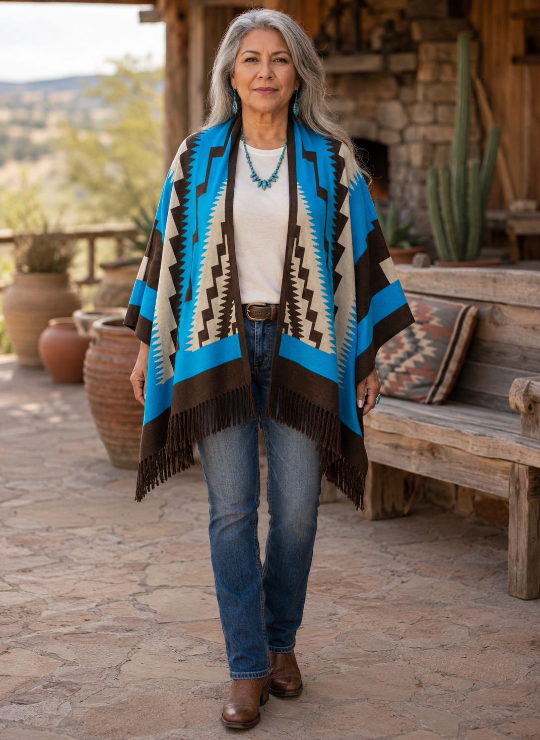 Peruvian Wrap - Blue