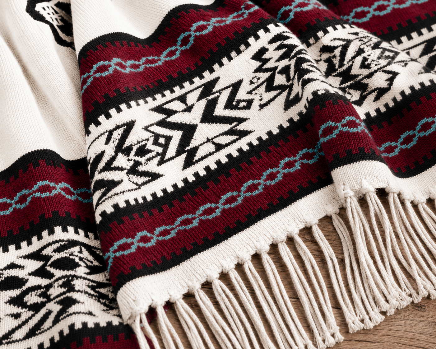 Southwest Reversible Wrap - White
