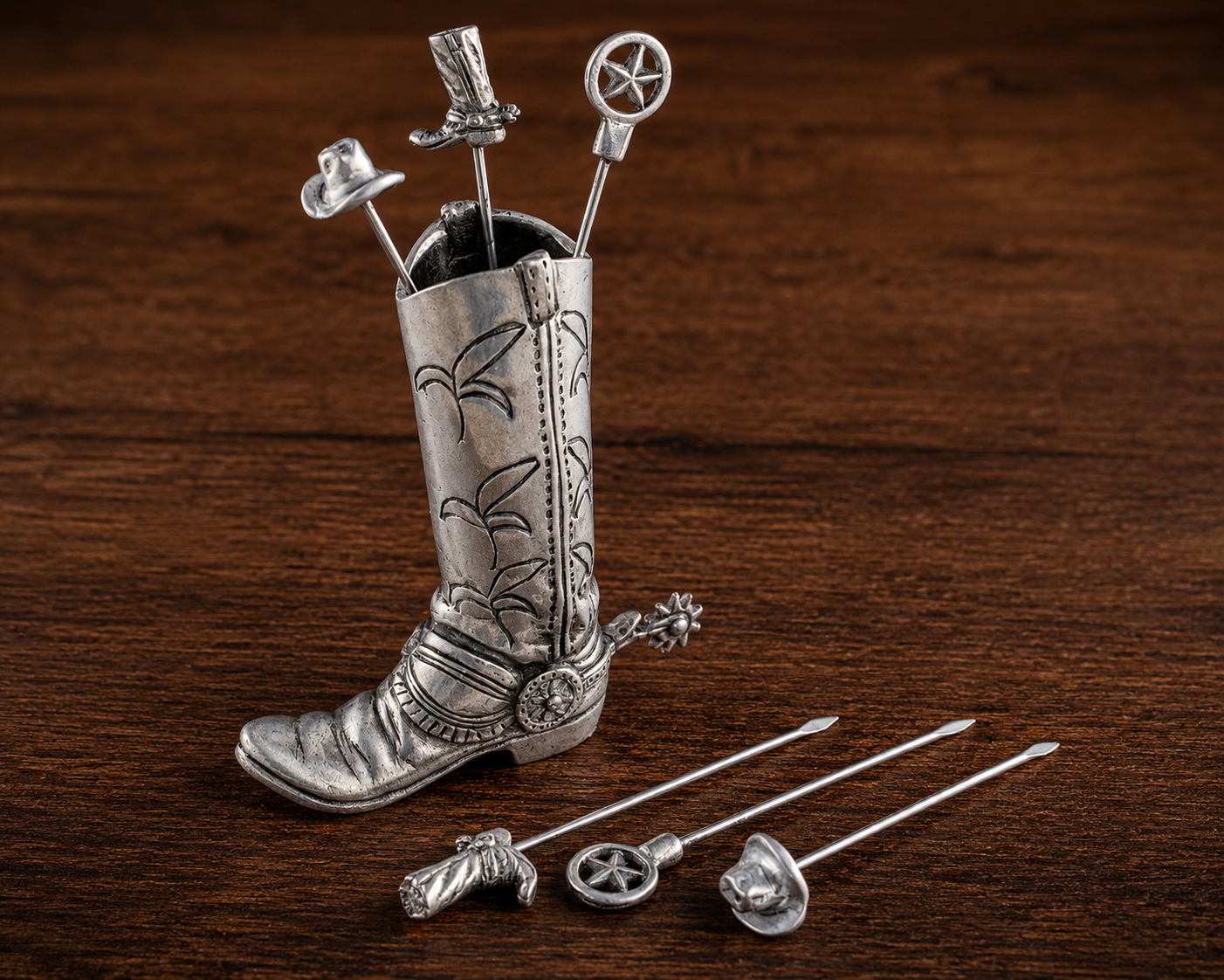 Western Boot Cheese Pick Set, alternate view