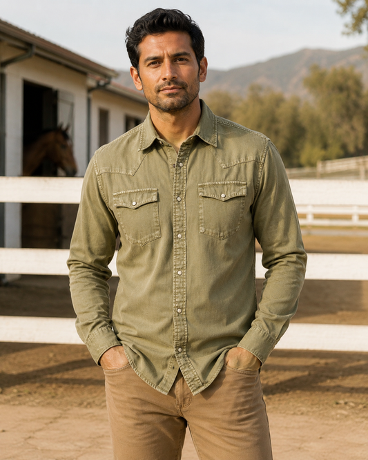Bisley Signature Blend Western Shirt - Fir