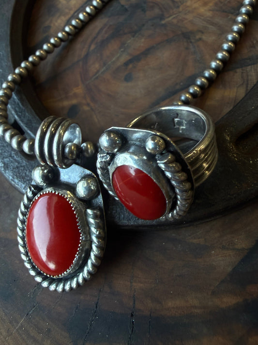 Heritage Series | Rosarita Horseshoe Pendant + Ring Set | Size 7