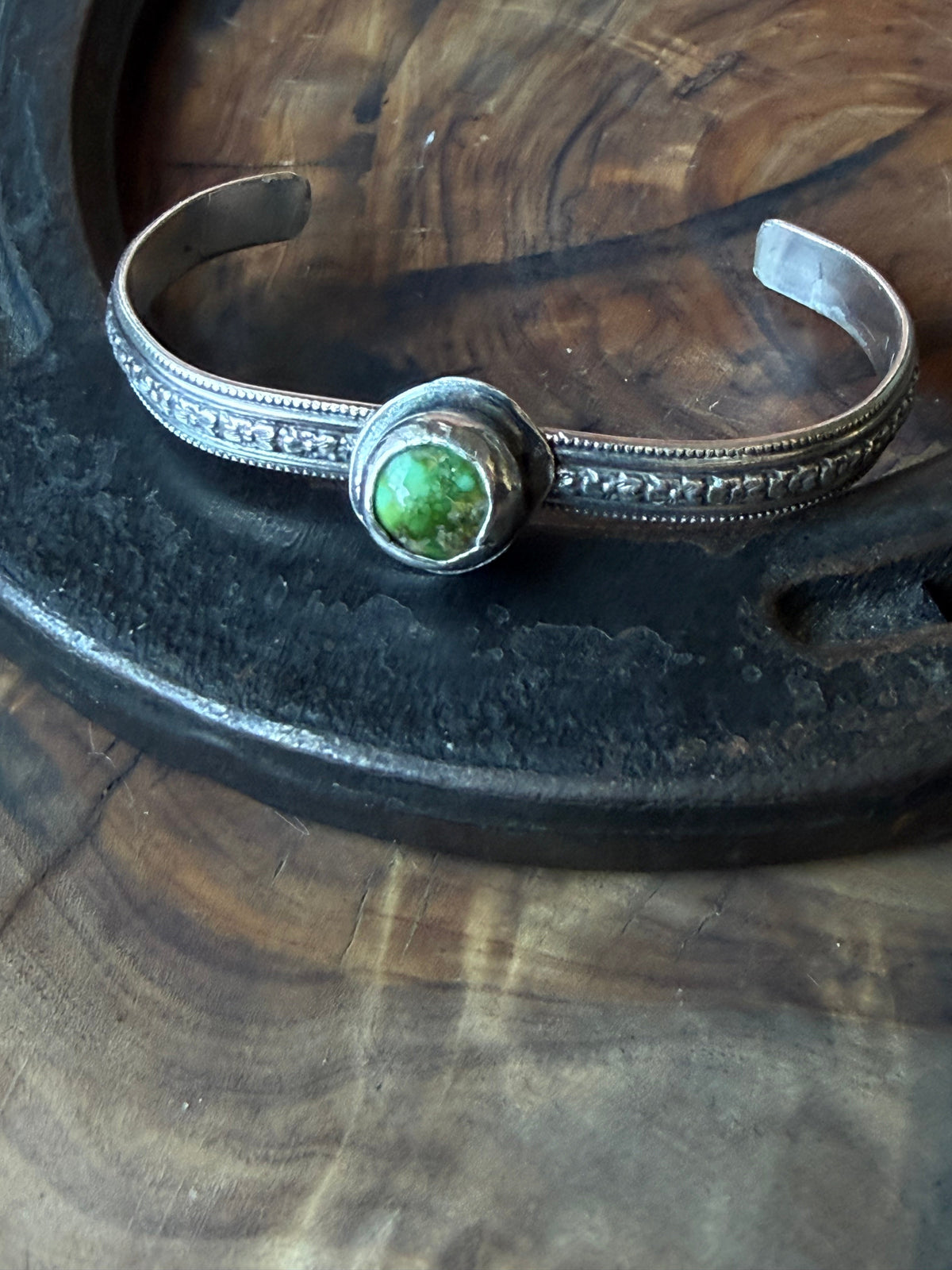 Dorothy Series | Sonoran Turquoise Patterned Silver Cuffs | Petite to Large
