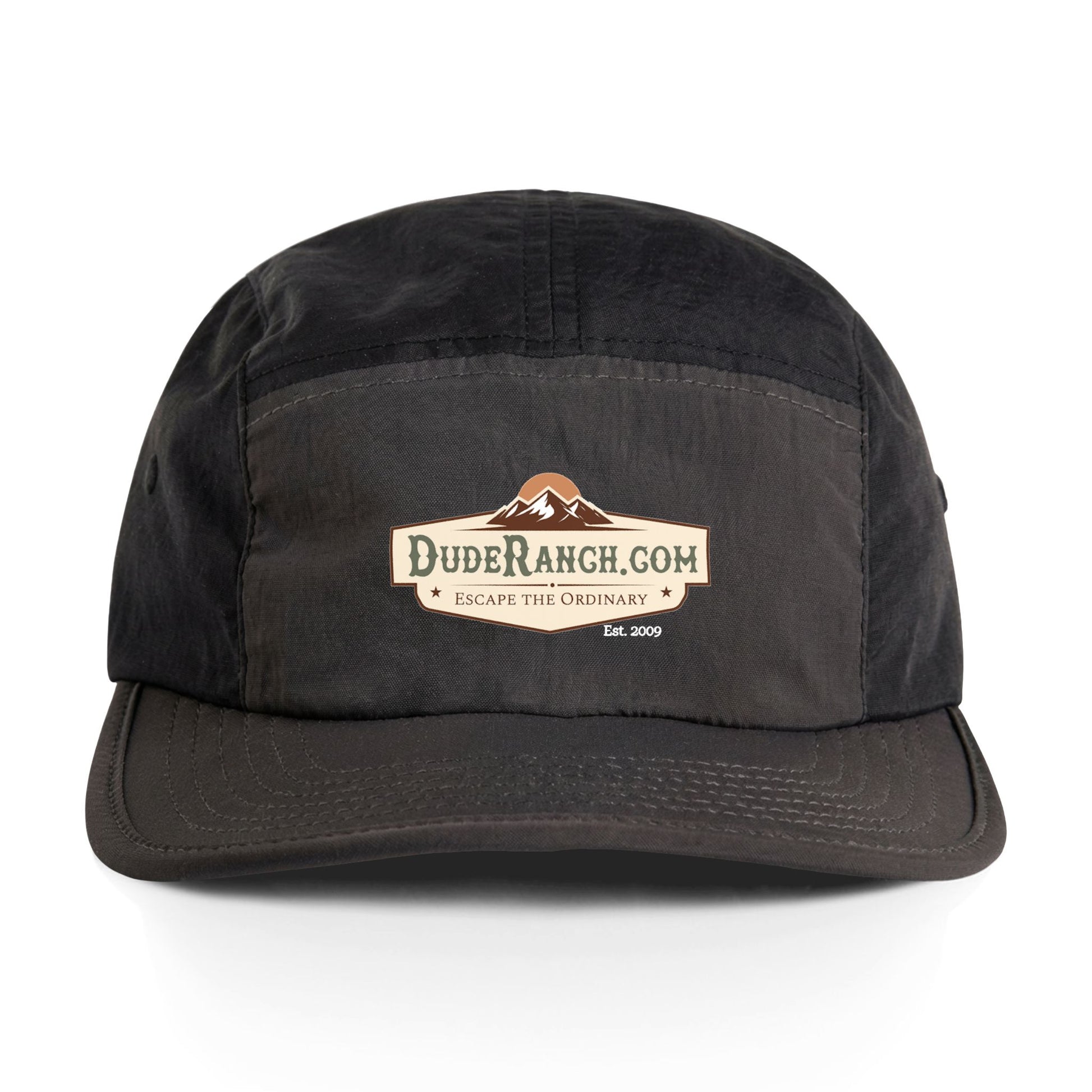 Nylon Two-Tone Cap — Duderanch.com Embroidered Outdoor Hat, front view