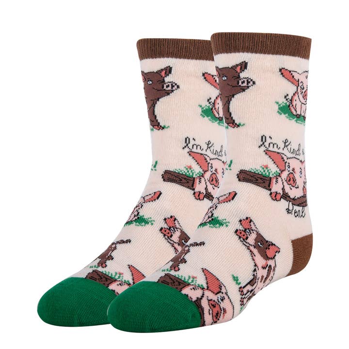 KIDS Pig Deal Socks, front view