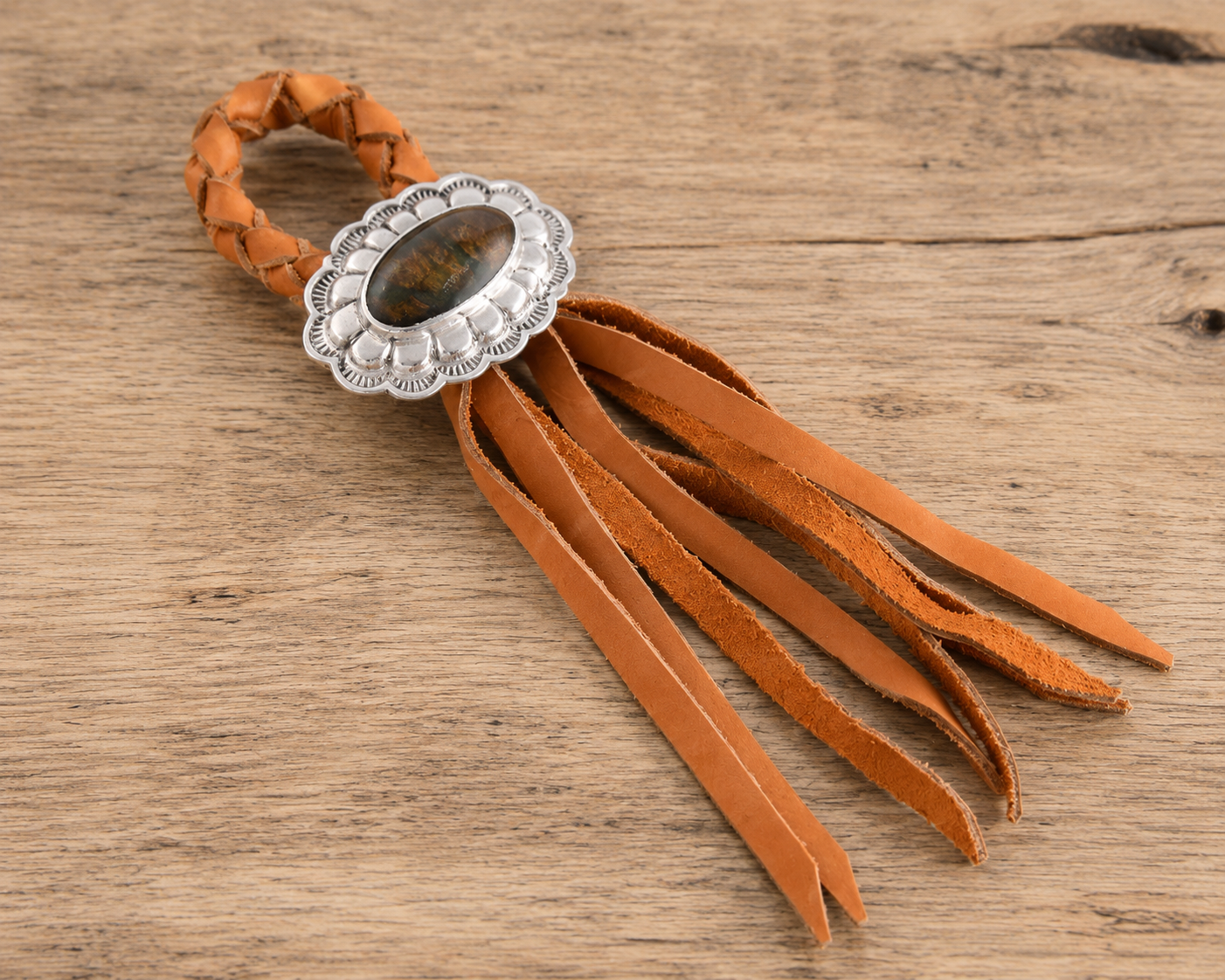 Concho Leather Napkin Ring, lifestyle view