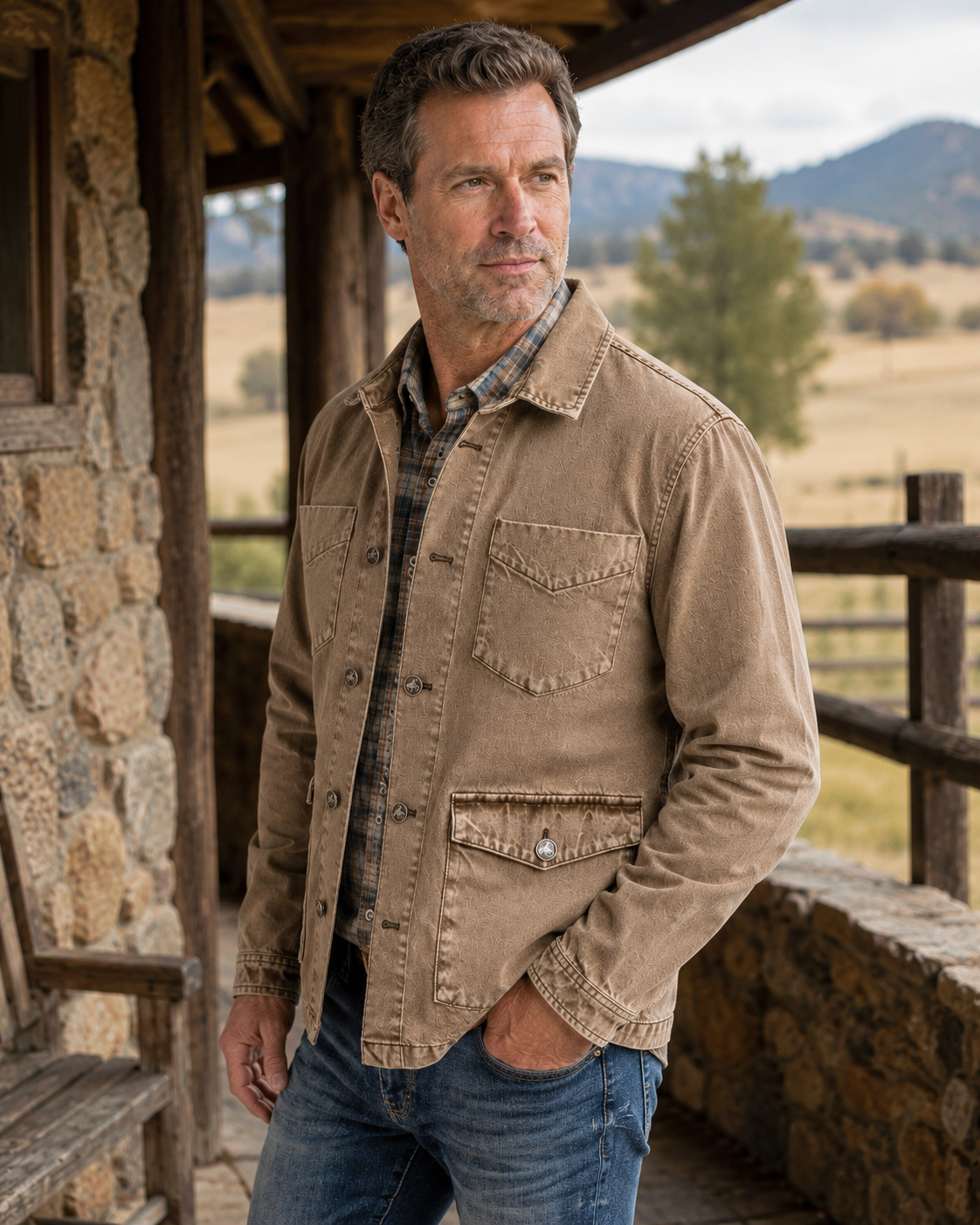 Fieldstone Barn Jacket, detail view