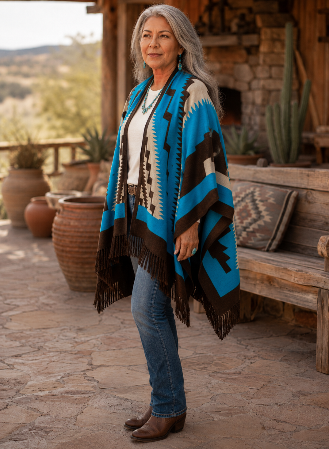 Peruvian Wrap - Blue