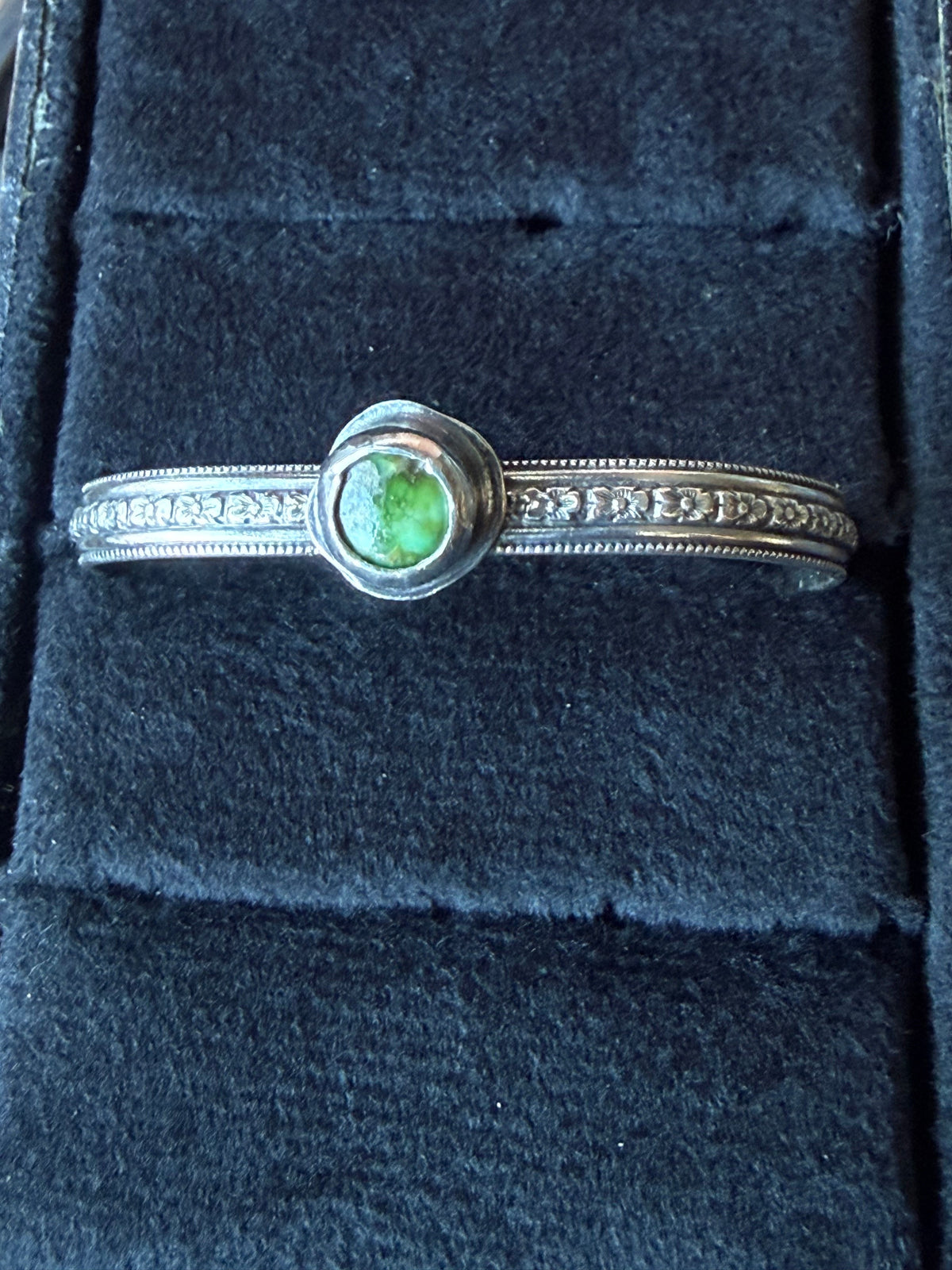 Dorothy Series | Sonoran Turquoise Patterned Silver Cuffs | Petite to Large