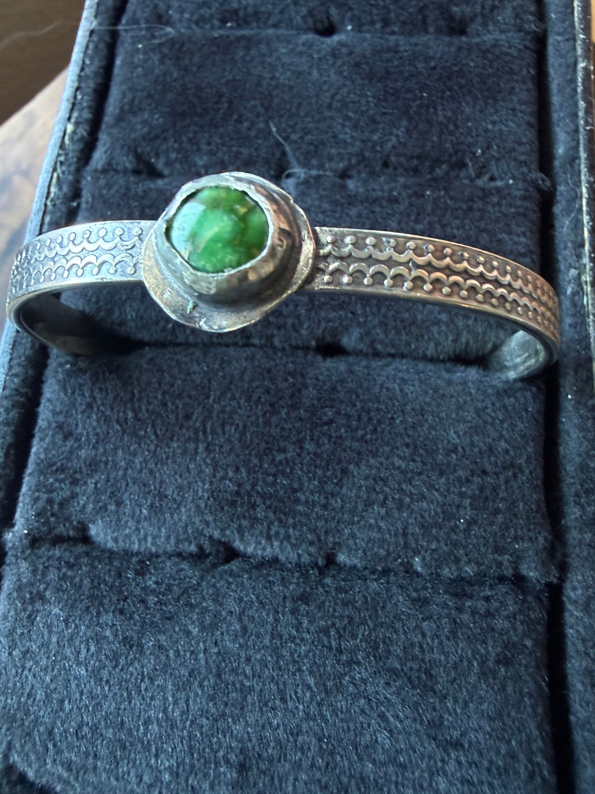 Dorothy Series | Sonoran Turquoise Patterned Silver Cuffs | Petite to Large