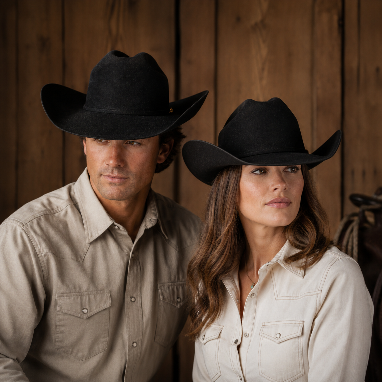 Black Cowboy Hat | 50X, front view