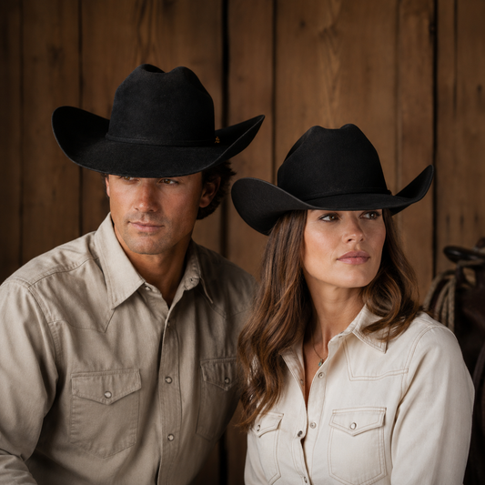 Black Cowboy Hat | 50X, front view