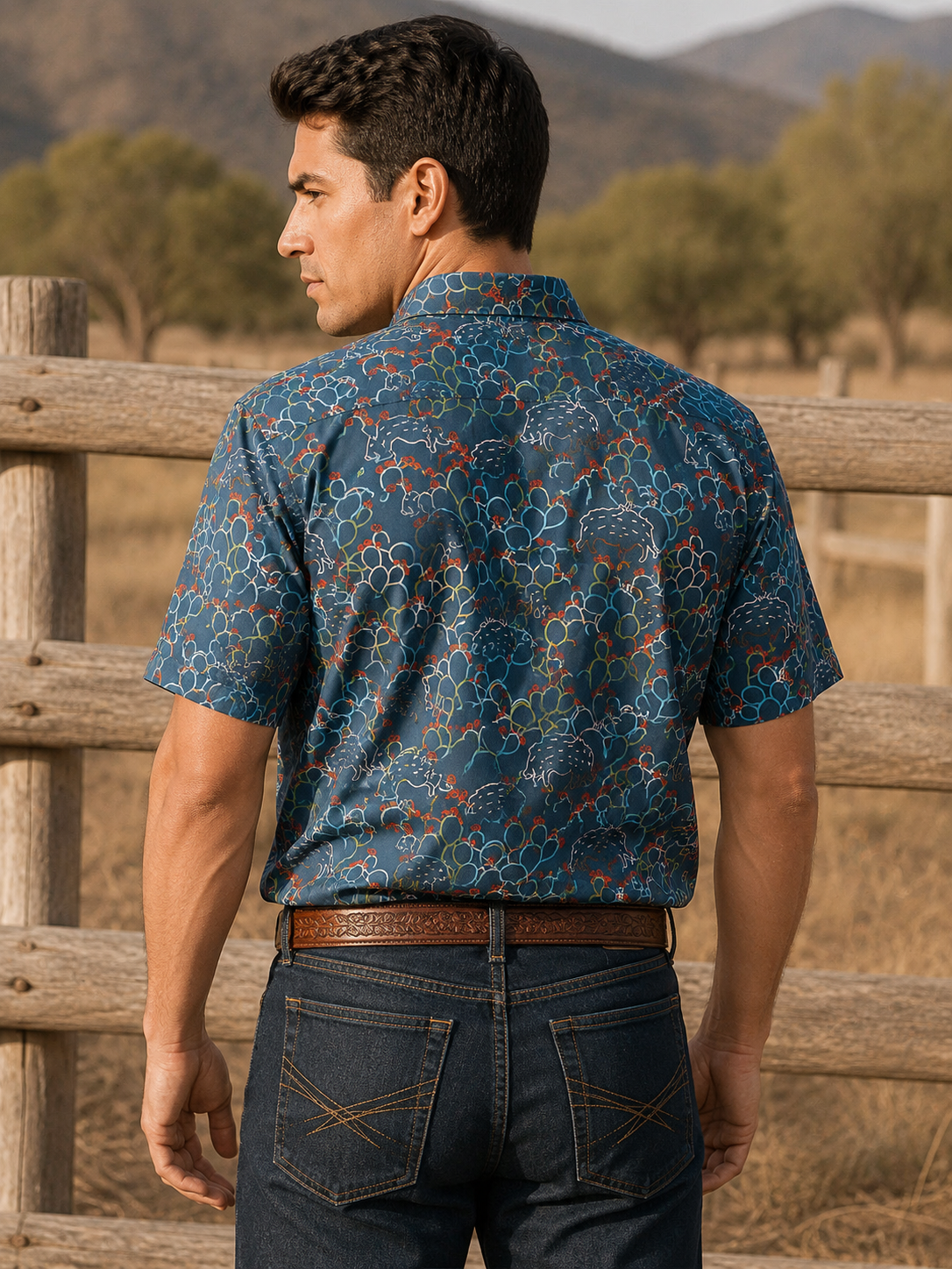 Javelina Paradise Pearl Snap, angle view