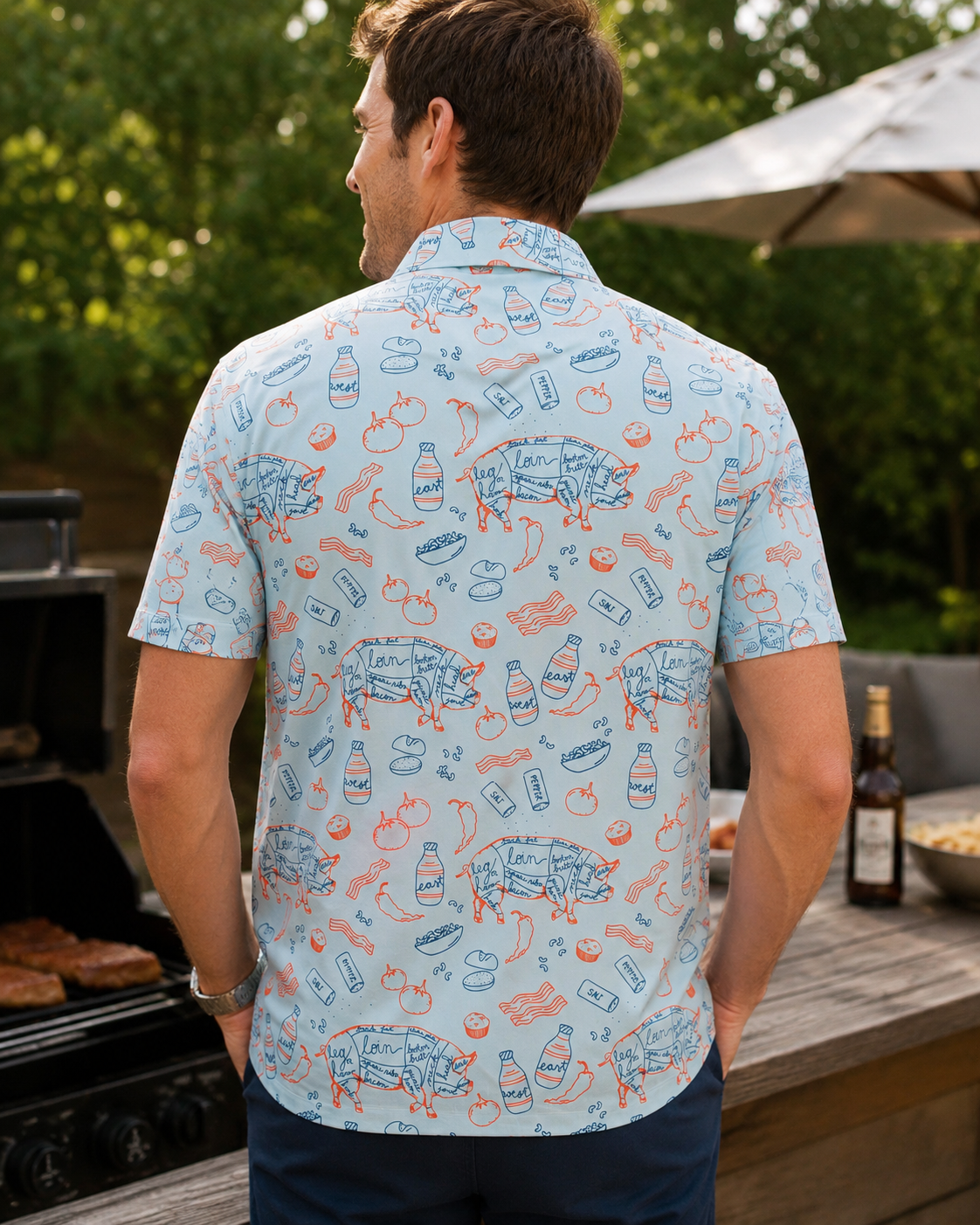 Southern BBQ Polo, side view