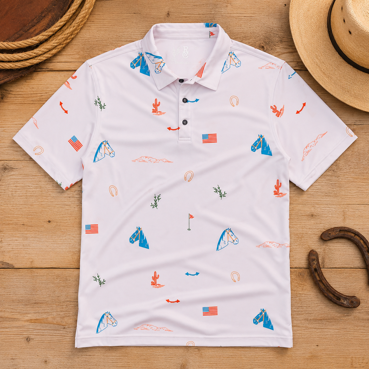 Americana Polo, close-up view