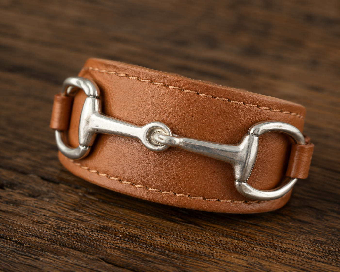 Bit Vegan Leather Napkin Ring, side view