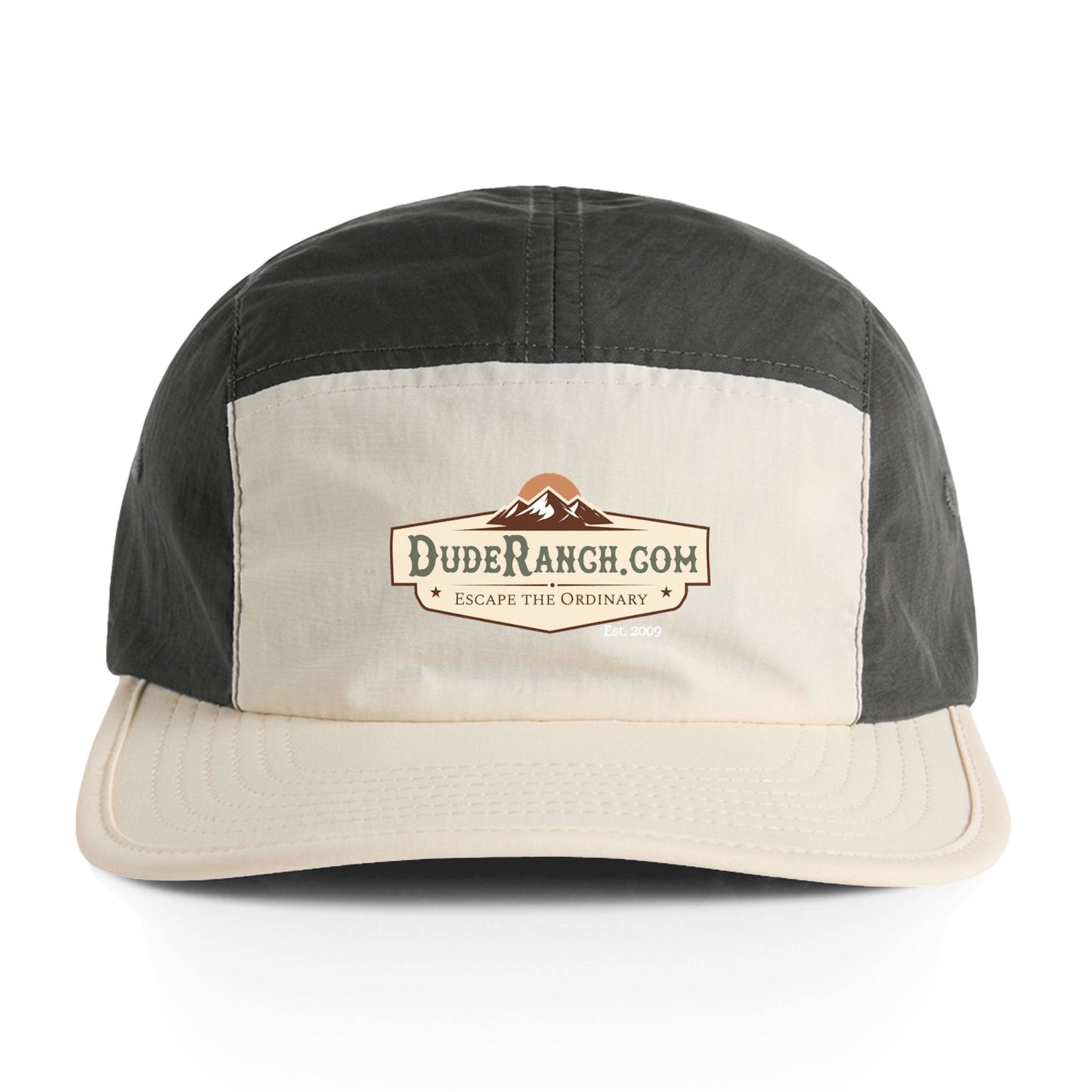 Nylon Two-Tone Cap — Duderanch.com Embroidered Outdoor Hat, side view
