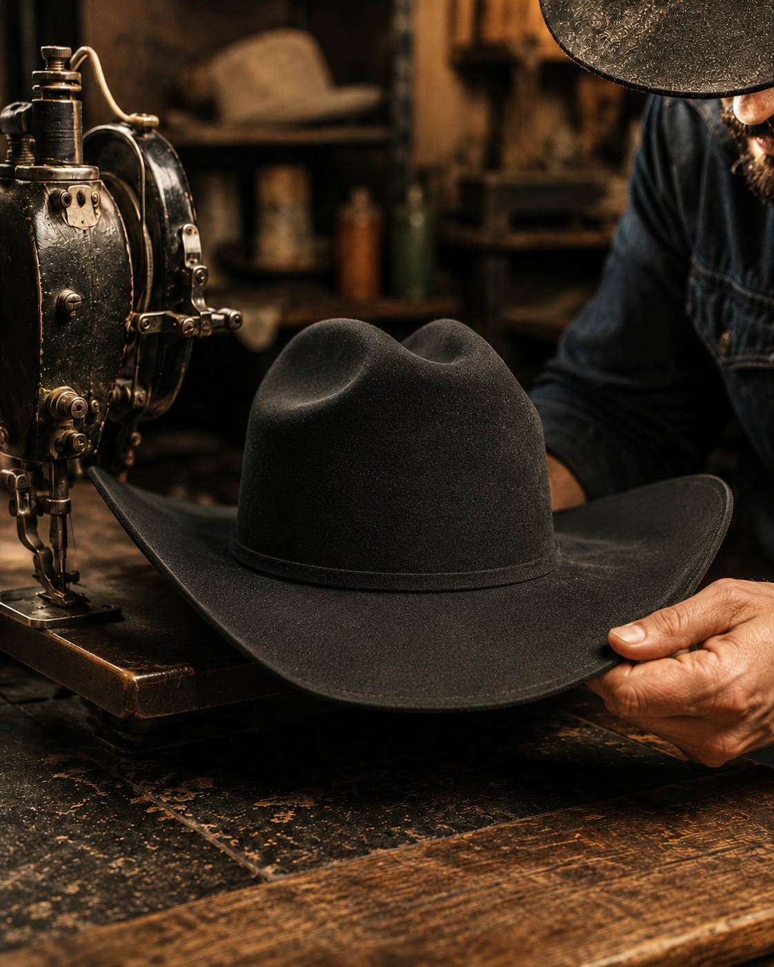 Black Cowboy Hat | 50X, alternate view