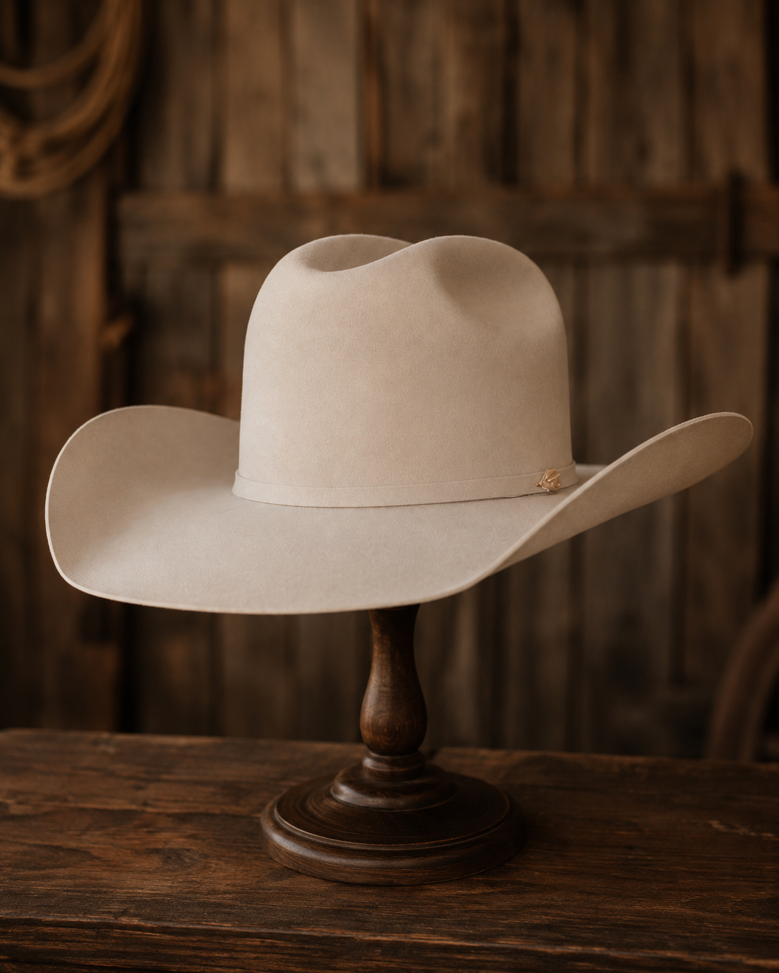 Silverbelly Cowboy Hat | 50X, close-up view