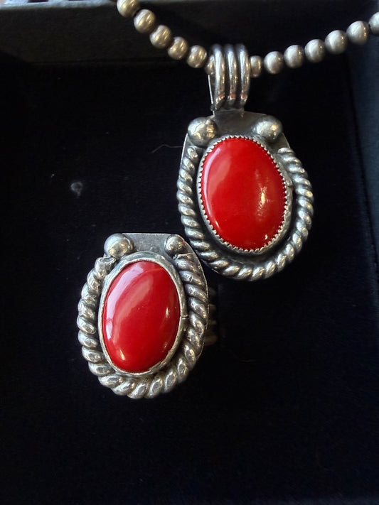 Heritage Series | Rosarita Horseshoe Pendant + Ring Set | Size 7