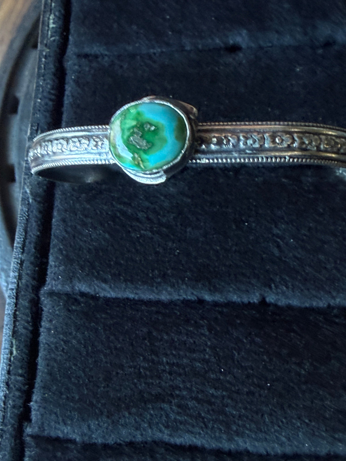 Dorothy Series | Sonoran Turquoise Patterned Silver Cuffs | Petite to Large