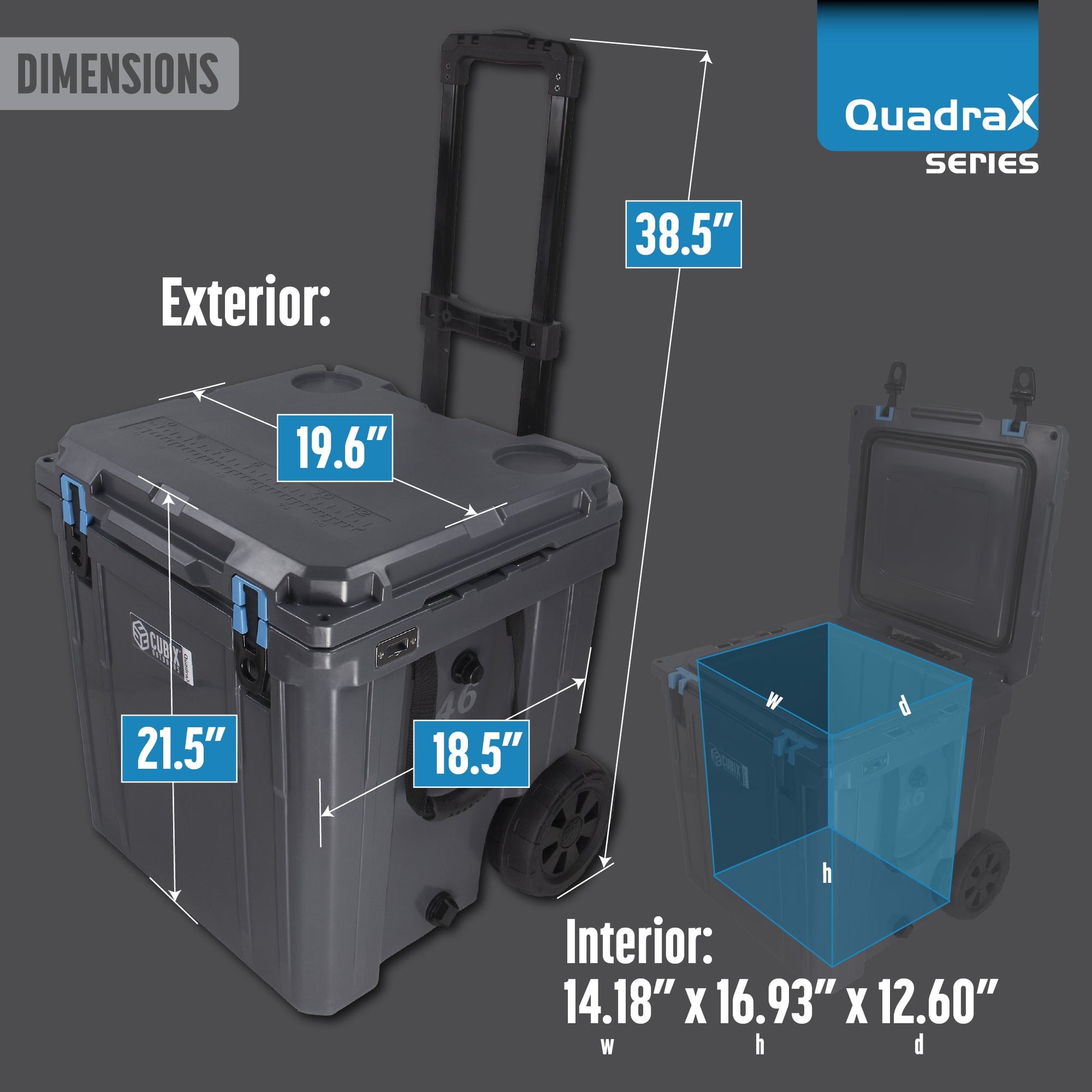 46QT Wheeled All Terrain Cooler, alternate view