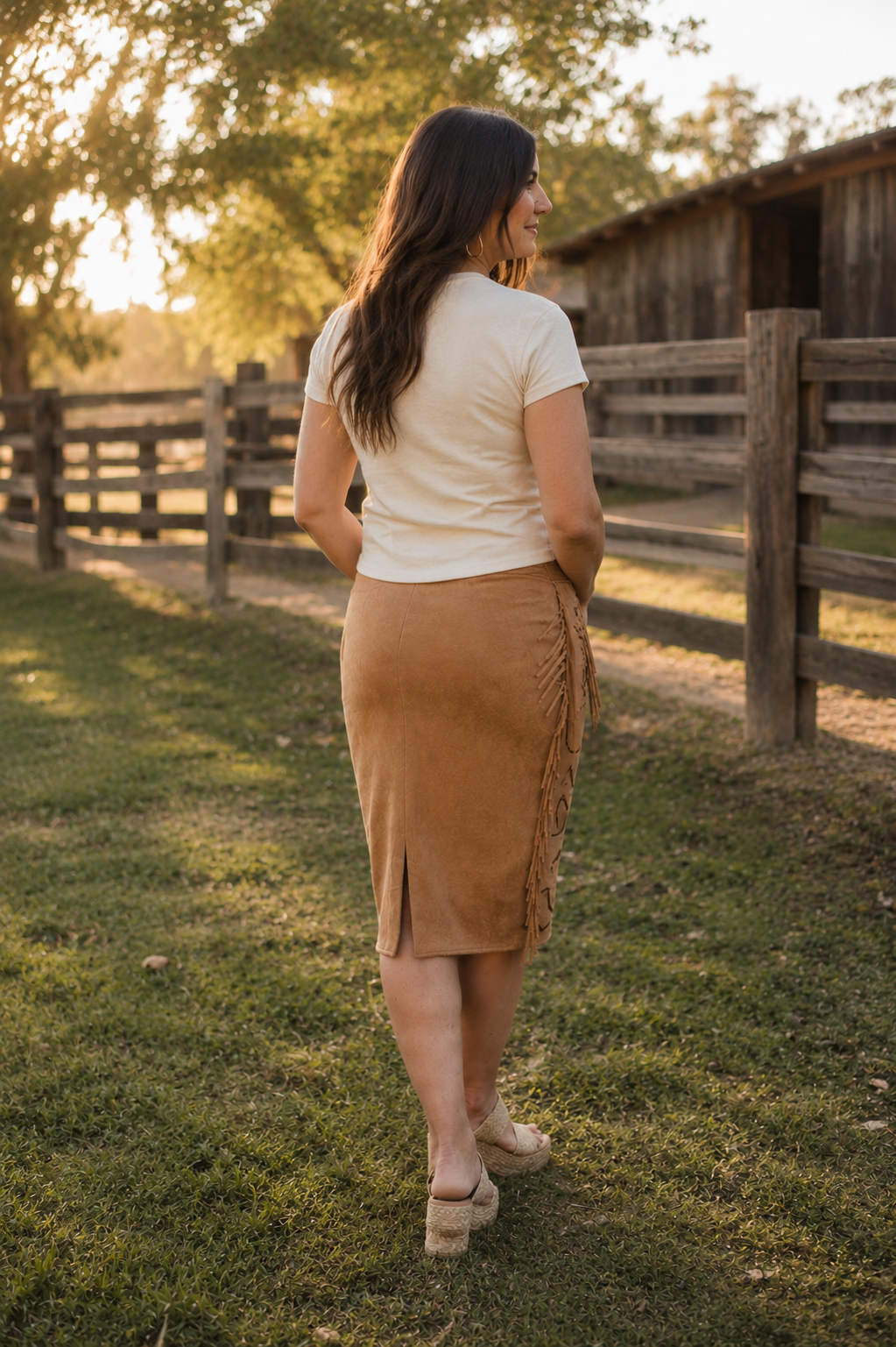 Casanova Cowgirl Skirt, angle view