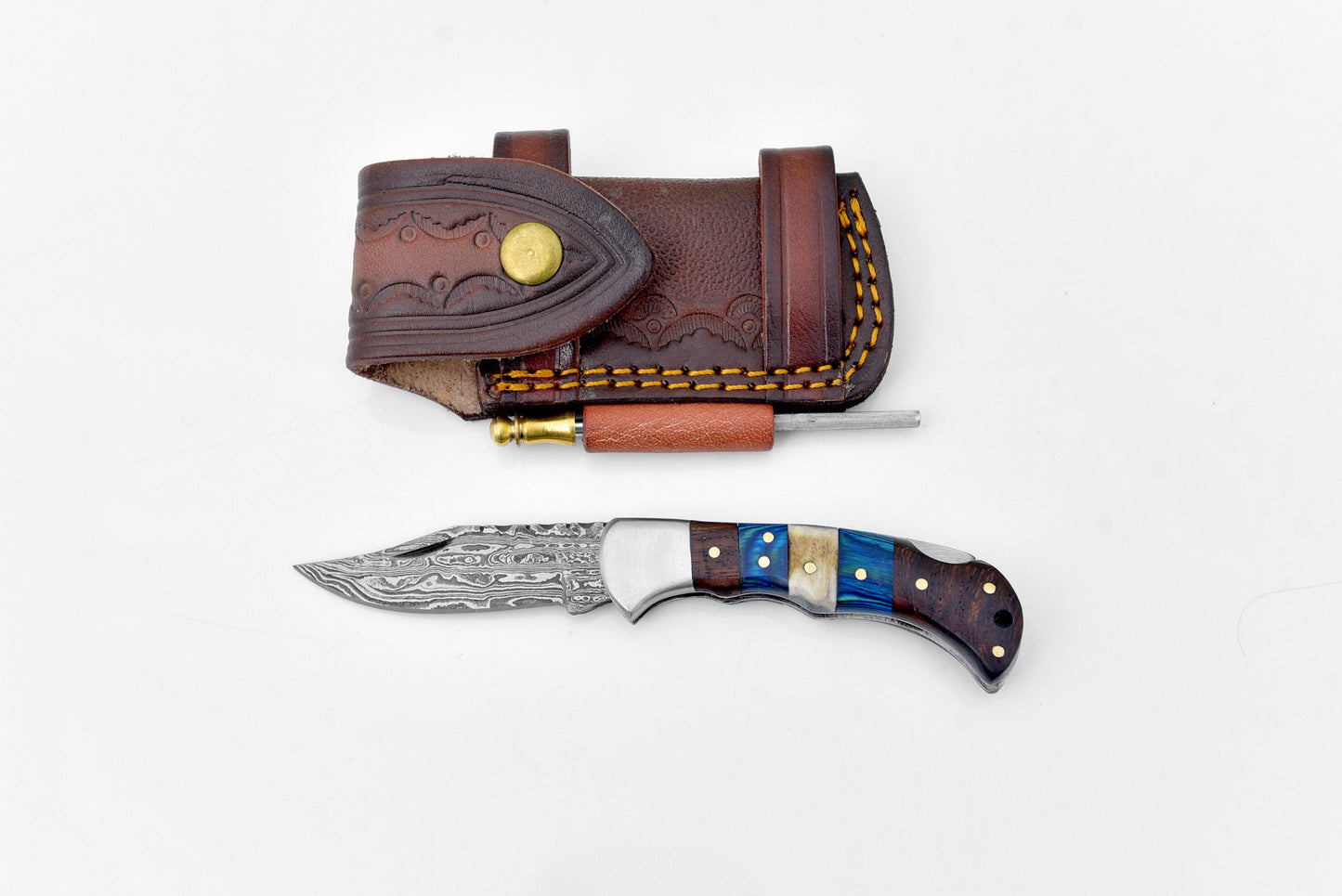 Damascus Steel Heritage Pocket Knife