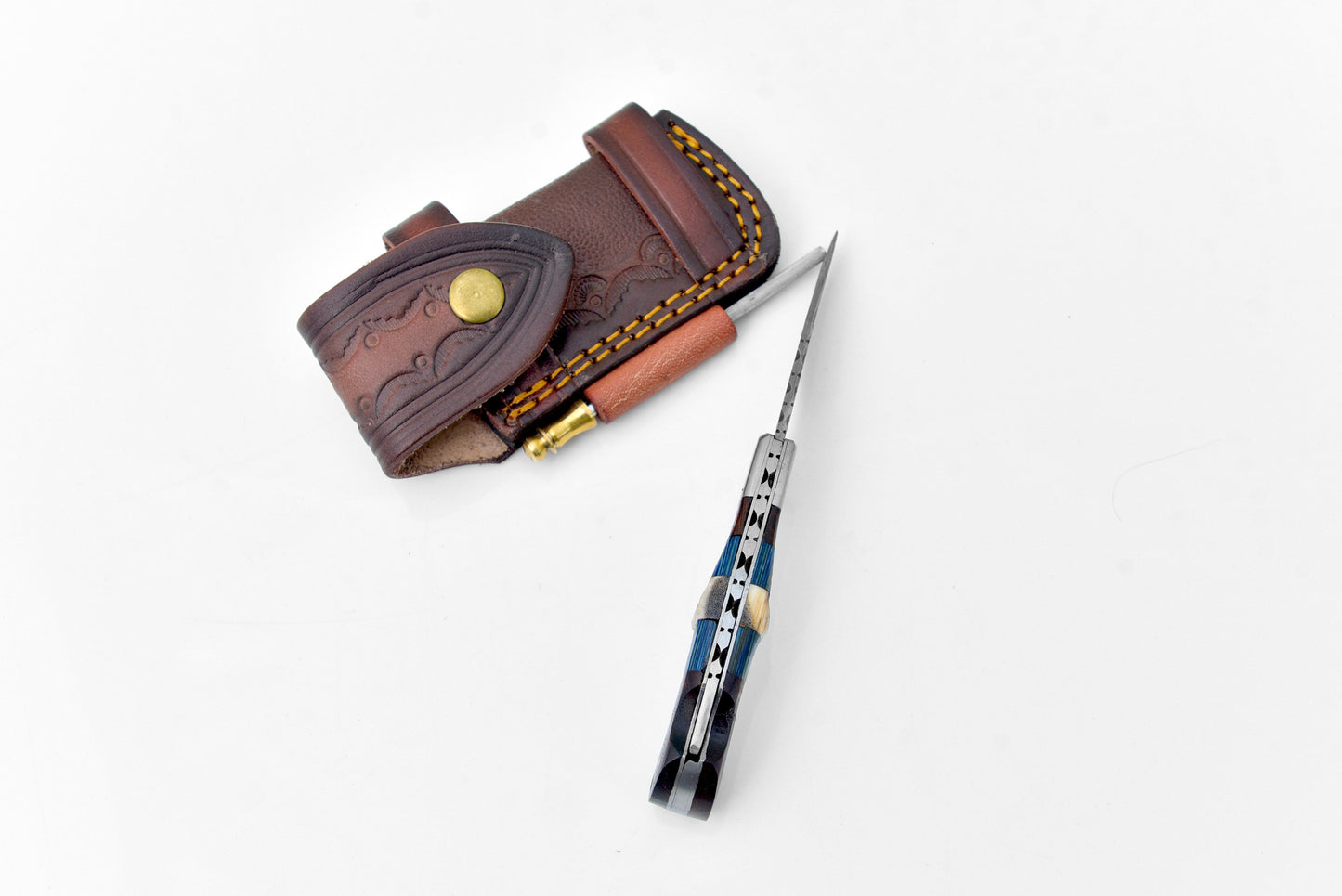 Damascus Steel Heritage Pocket Knife