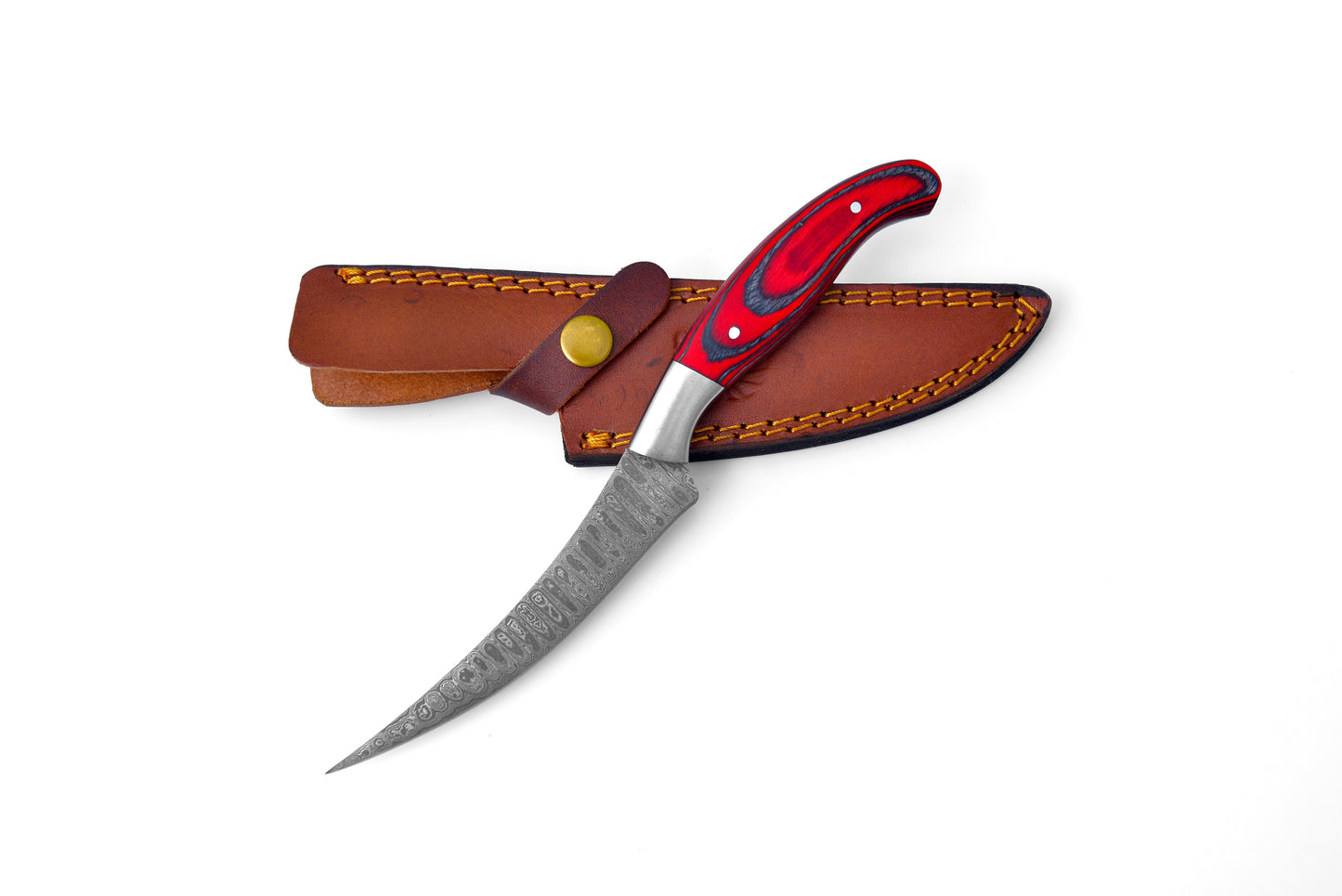 Damascus Steel Compact Fillet Knife