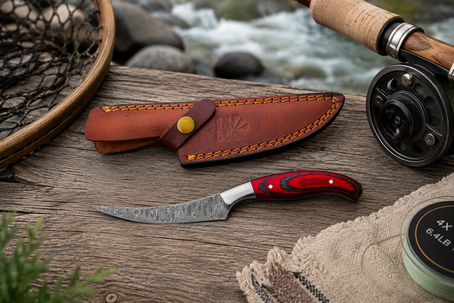 Damascus Steel Compact Fillet Knife