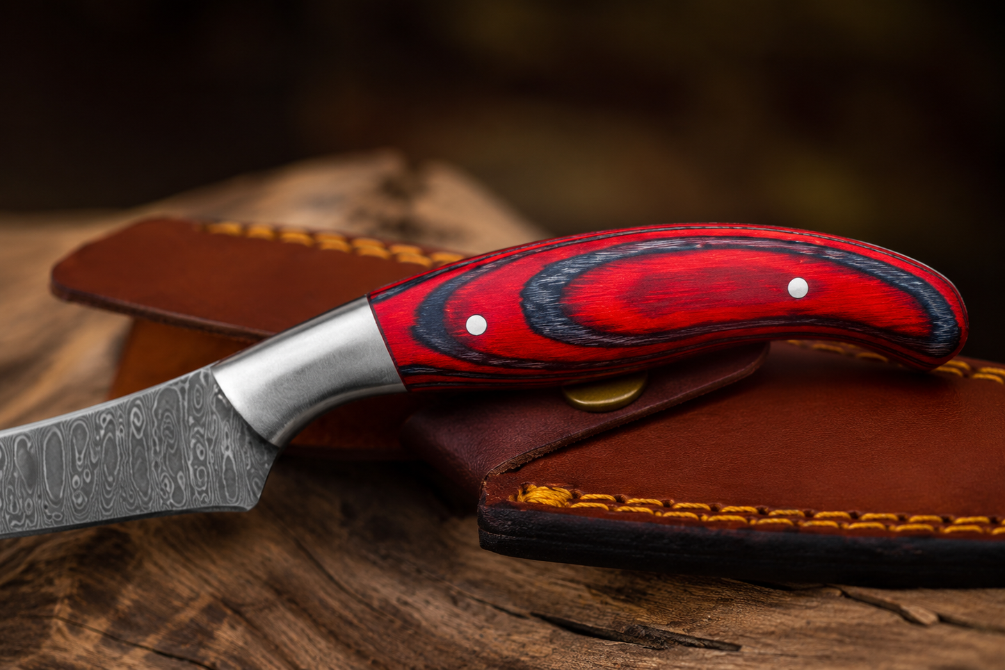 Damascus Steel Compact Fillet Knife